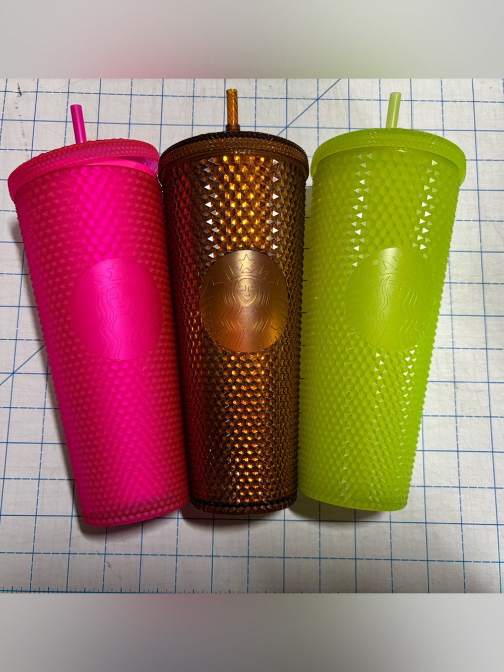 Starbucks Studded Tumbler Bundle | Pink + Copper + Glow in the Dark - Picture 3 of 5